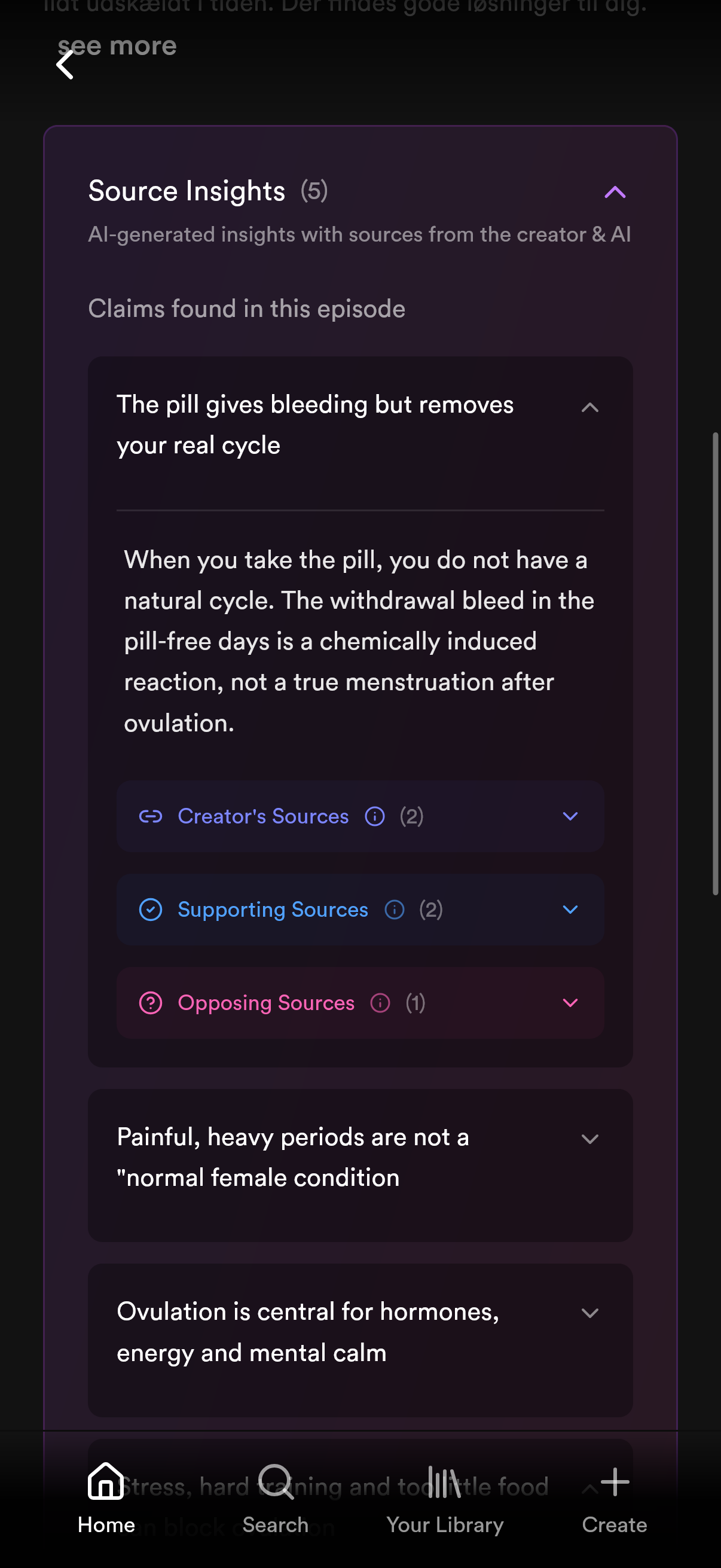 Source Insights with the first claim expanded.